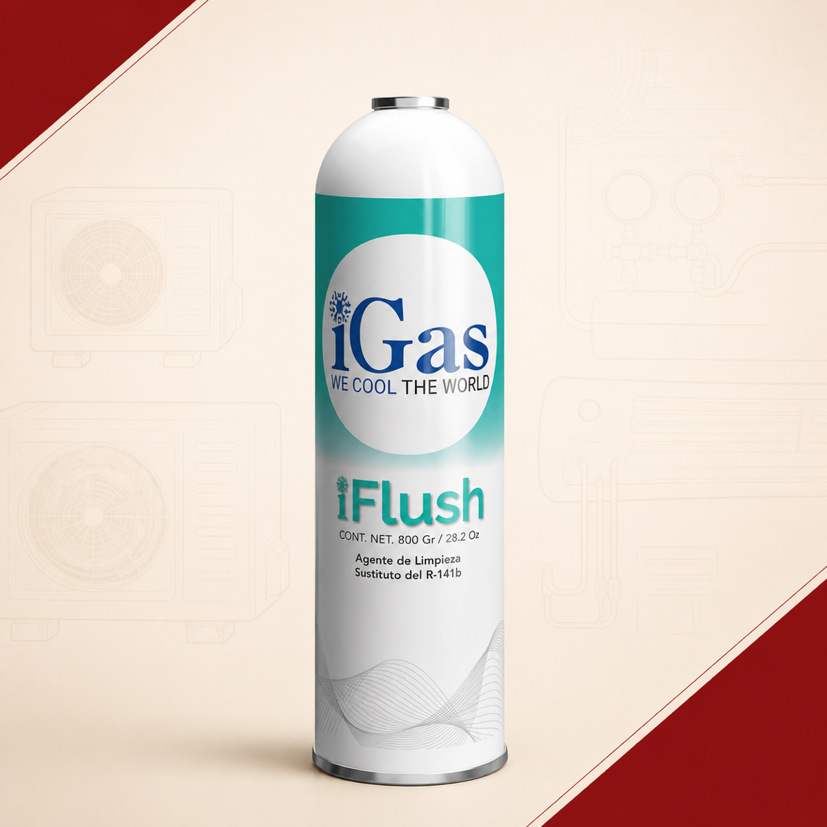 Agente limpiador iGas iFlush de 800 gramos