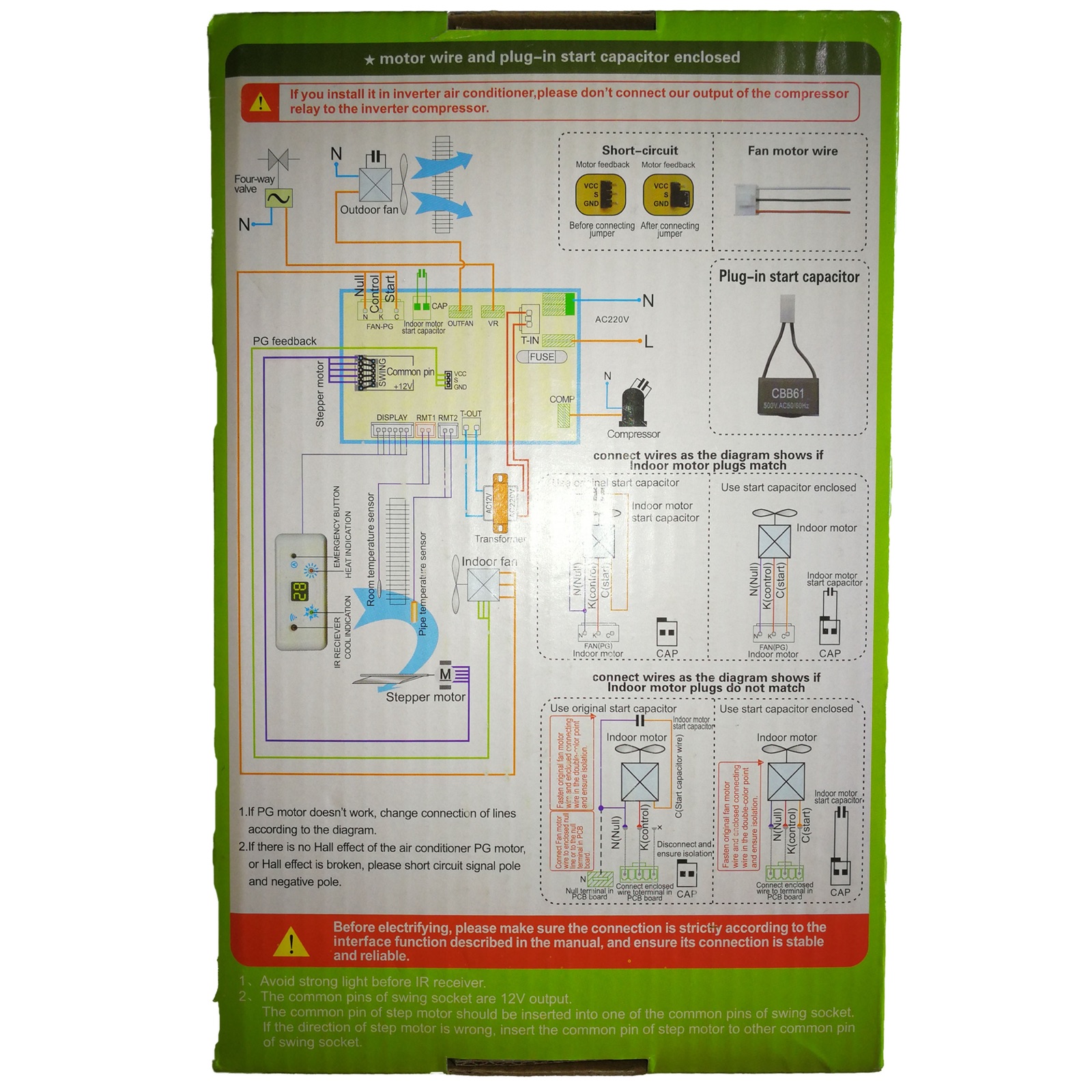 Componentes de la tarjeta universal AR-QD08PGC